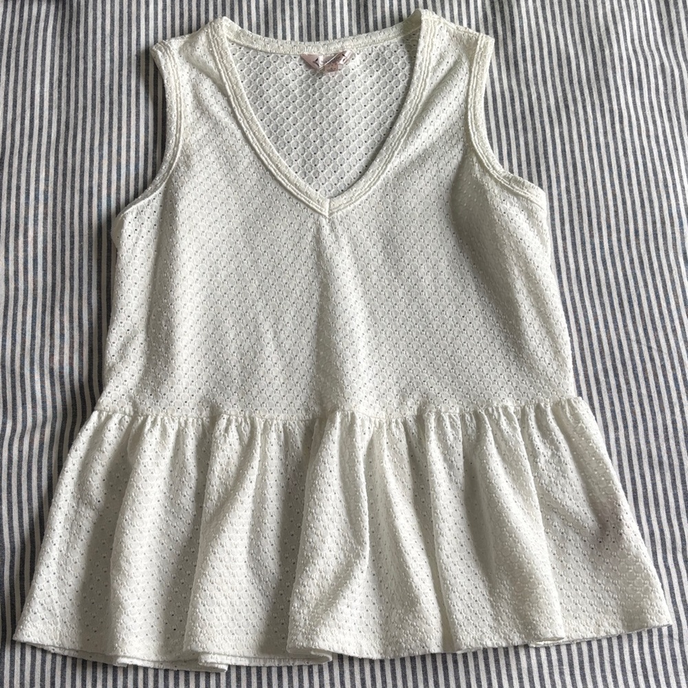 Nanette Lepore Cream Textured Top